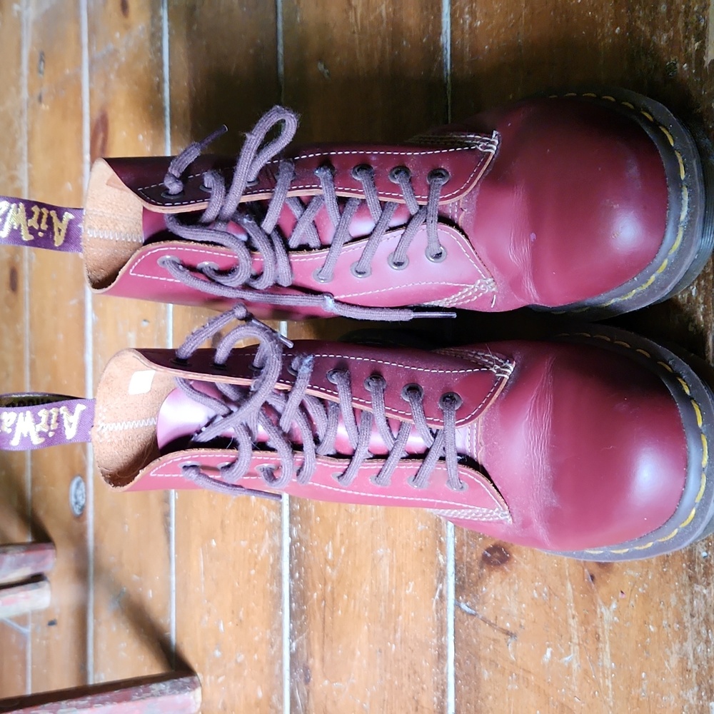 Dr. Martens Women's Cherry Red Lace-Up Combat Boots